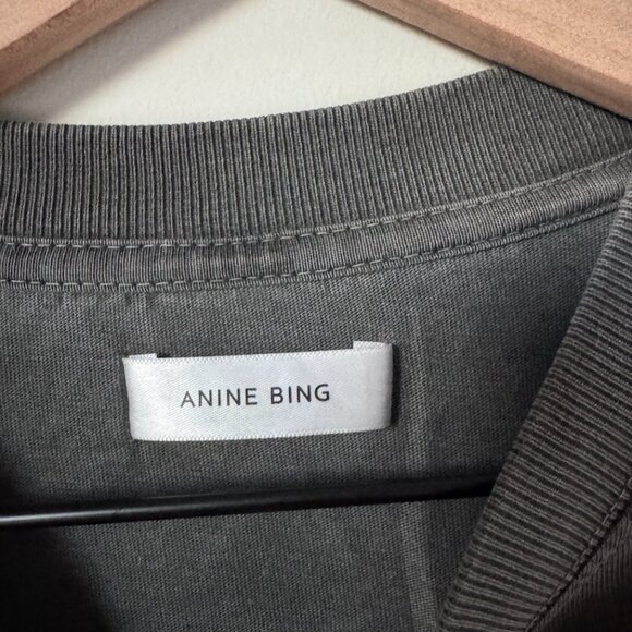 Anine Bing - Lili gun powder motorcycle tee in grey - Picture 3 of 4